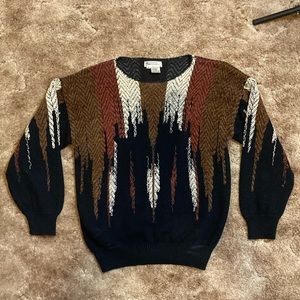 Vintage earth tone knit sweater